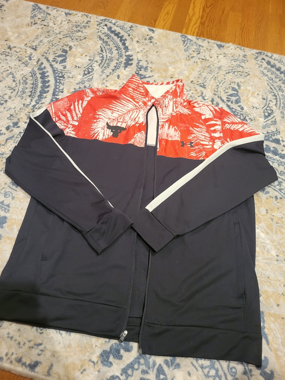 Under Armour Project Rock Men’s Zip-Up Jacket - Aloha Camo Hawaiian Full Zip XL